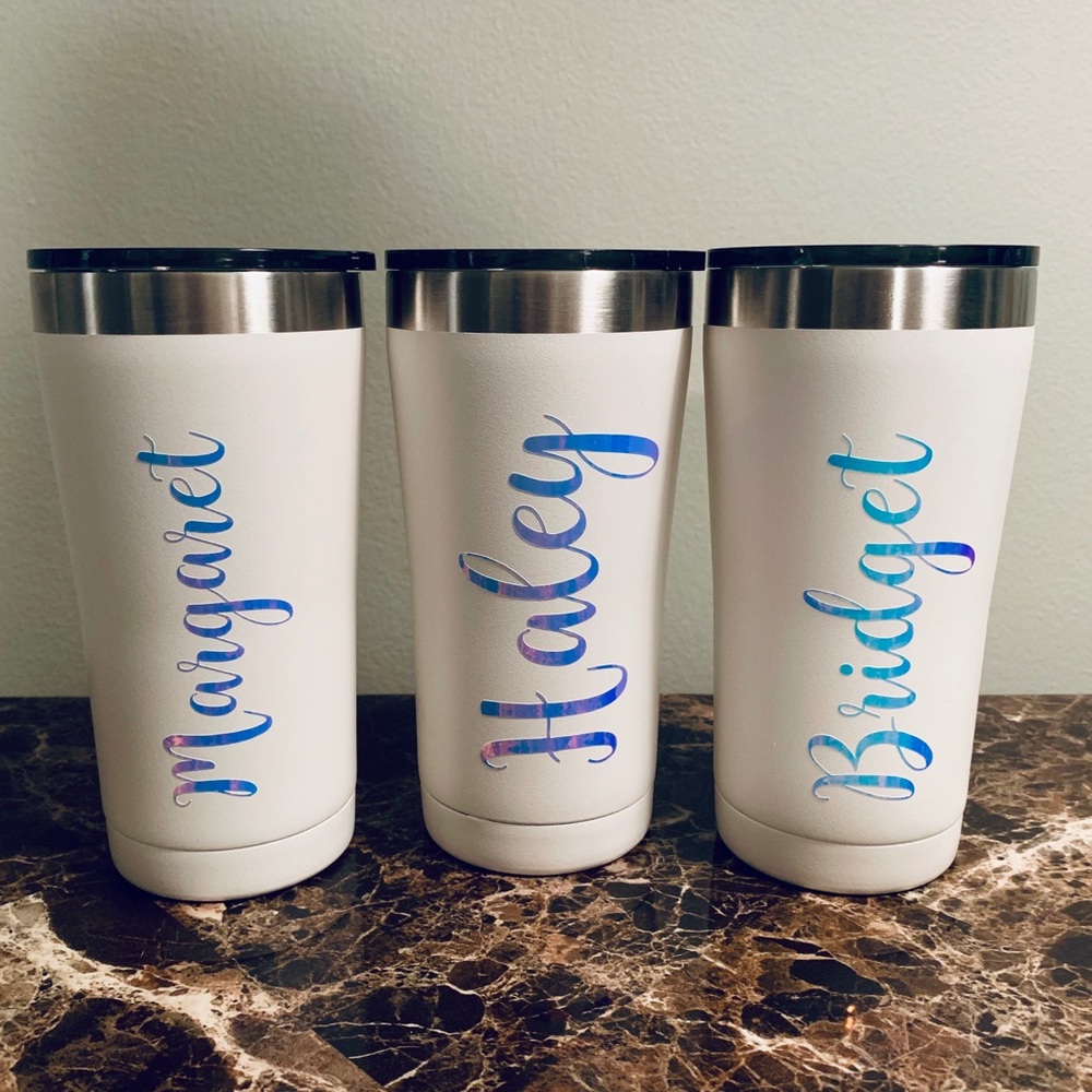 Custom Hologram Name Yeti Tumblers Bridesmaids
